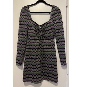 Zara Cut Out Mini Glitter Dress - Size XS